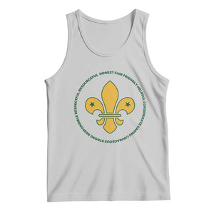 Scout Law Values Tank Top Scouting Troop Leader Fleur-de-Lis TS02 Ash Print Your Wear