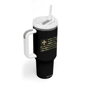 Scout Law Values Tumbler With Handle American Camo Flag Retro Vintage TS02 Print Your Wear