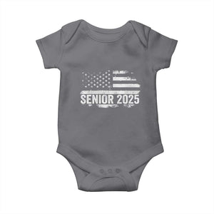 Senior 2025 Graduation Baby Onesie Class Of 2025 Vintage American Flag TS11 Charcoal Print Your Wear