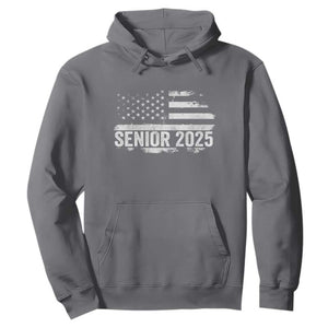 Senior 2025 Graduation Hoodie Class Of 2025 Vintage American Flag TS11 Charcoal Print Your Wear