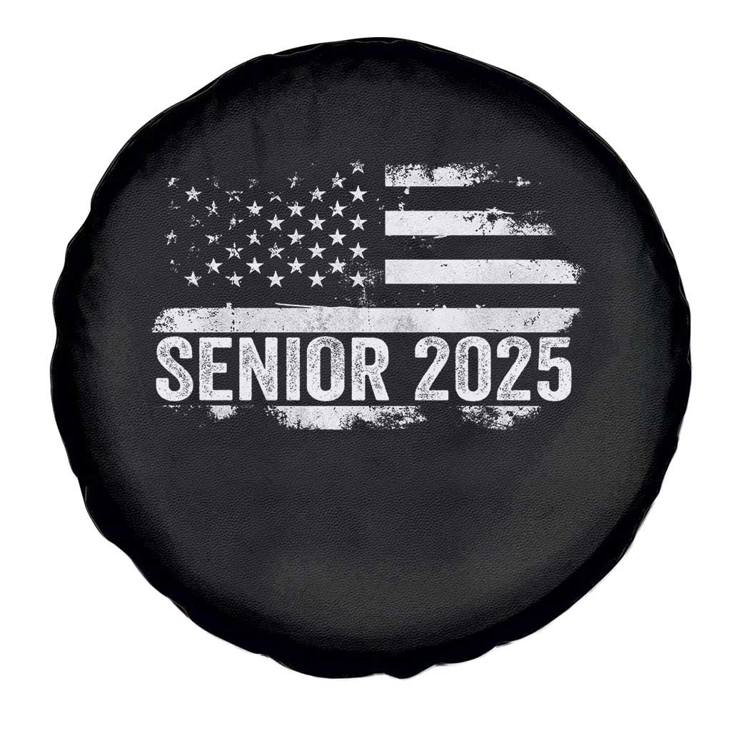 Senior 2025 Graduation Spare Tire Cover Class Of 2025 Vintage American Flag TS11 Print Your Wear