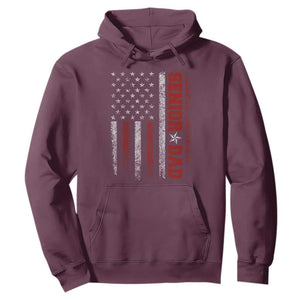 Senior Dad Hoodie Graduate Proud Dad Class of 2025 Vintage American Flag TS11 Maroon Print Your Wear