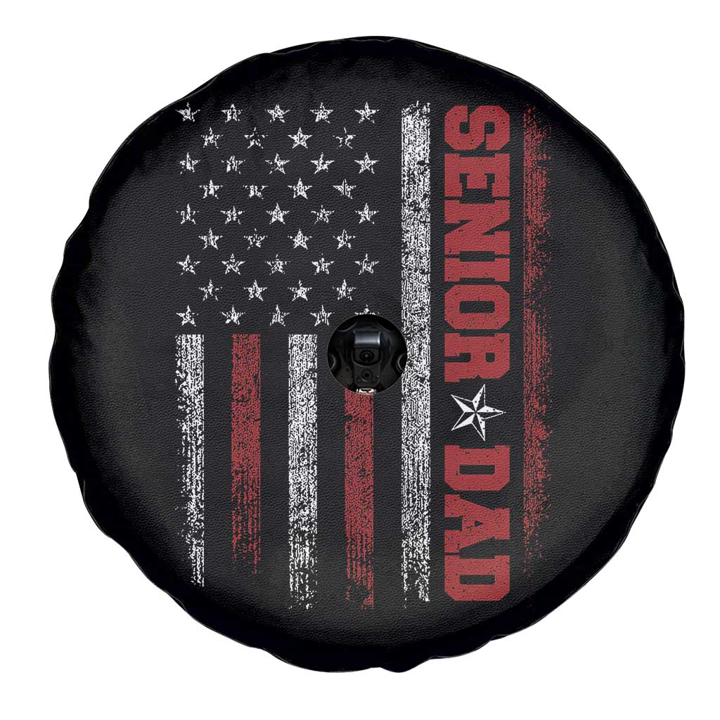 Senior Dad Spare Tire Cover Graduate Proud Dad Class of 2025 Vintage American Flag TS11 Print Your Wear