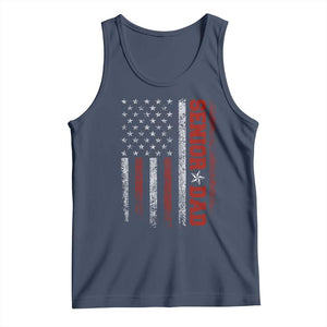 Senior Dad Tank Top Graduate Proud Dad Class of 2025 Vintage American Flag TS11 Navy Print Your Wear