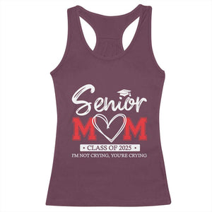 Senior Mom Class Of 2025 Graduate Racerback Tank Top TS11 Maroon Print Your Wear