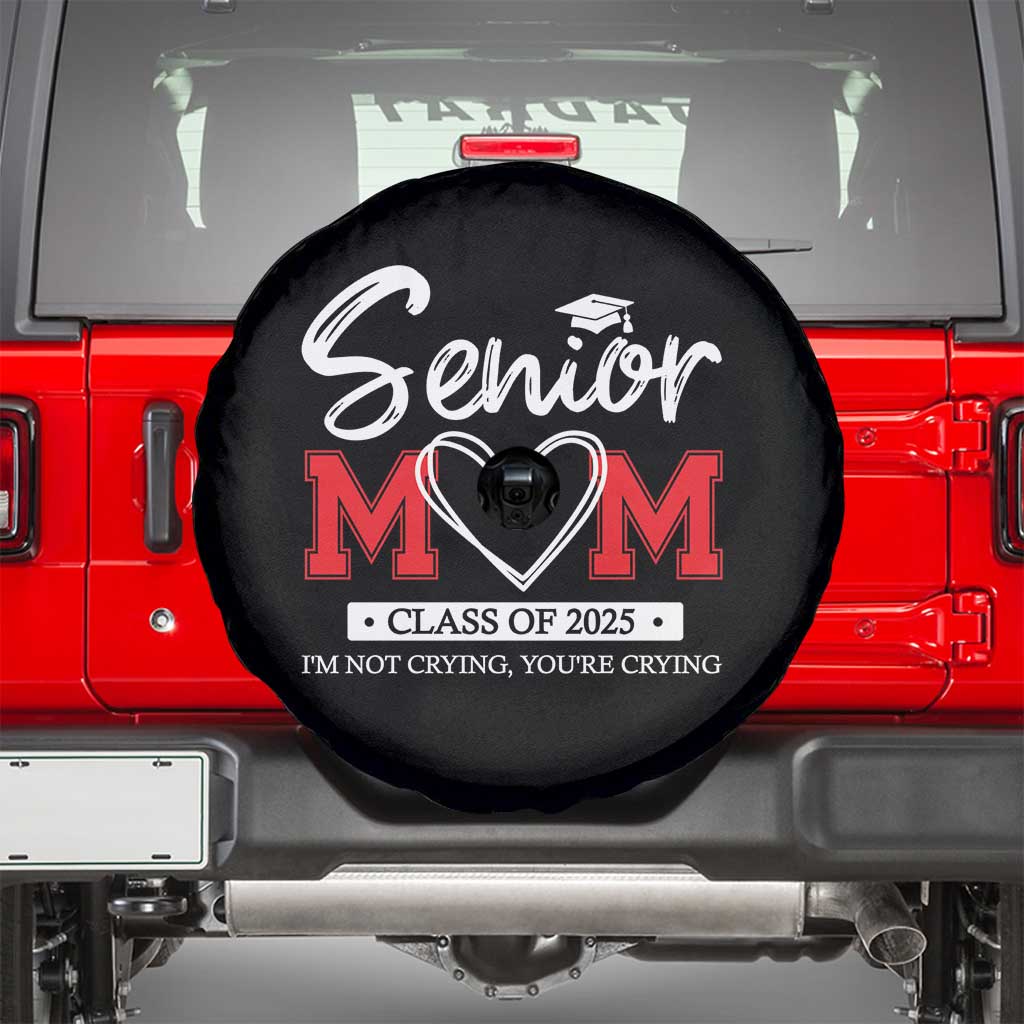 Senior Mom Class Of 2025 Graduate Spare Tire Cover TS11 Black Print Your Wear