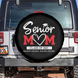 Senior Mom Class Of 2025 Graduate Spare Tire Cover TS11 No hole Black Print Your Wear