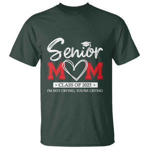 Senior Mom Class Of 2025 Graduate T Shirt TS11 Dark Forest Green Print Your Wear