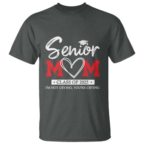 Senior Mom Class Of 2025 Graduate T Shirt TS11 Dark Heather Print Your Wear