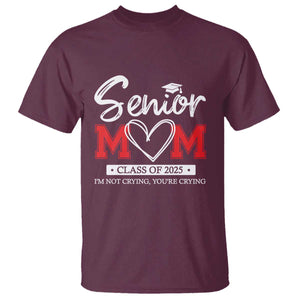 Senior Mom Class Of 2025 Graduate T Shirt TS11 Maroon Print Your Wear