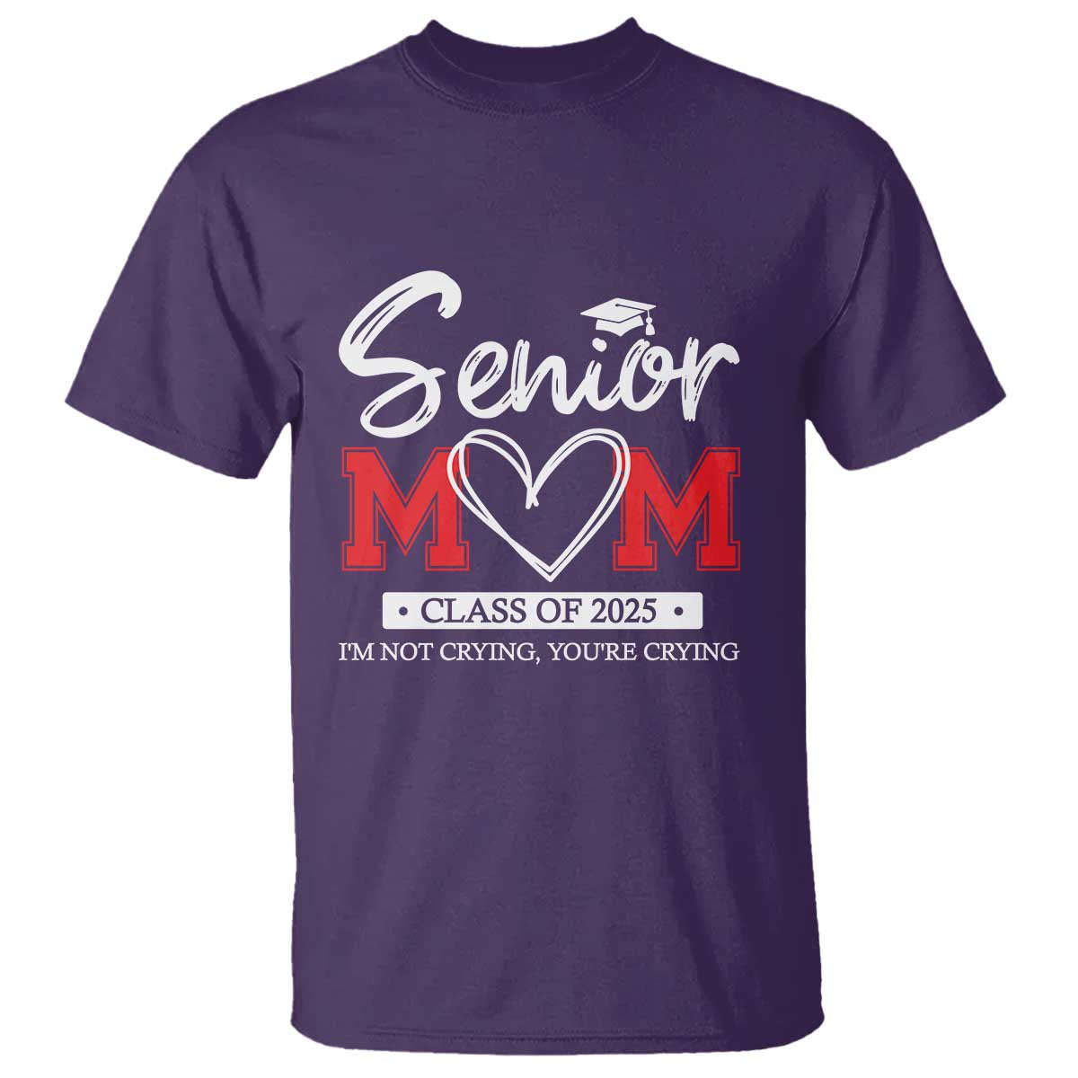 Senior Mom Class Of 2025 Graduate T Shirt TS11 Purple Print Your Wear