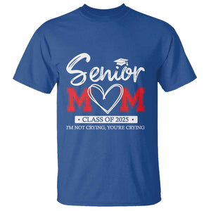 Senior Mom Class Of 2025 Graduate T Shirt TS11 Royal Blue Print Your Wear