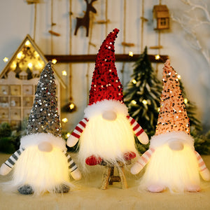 Sequin Light-Up Faceless Gnome Print Your Wear