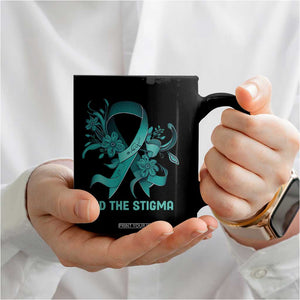 Sexual Assault Awareness Coffee Mug End The Stigma Teal Floral Ribbon TS02 Print Your Wear