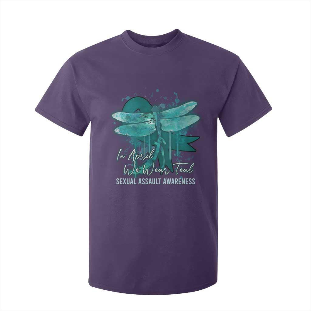 Sexual Assault Awareness T Shirt For Kid In April We Wear Teal Ribbon Butterfly TS02 Purple Print Your Wear