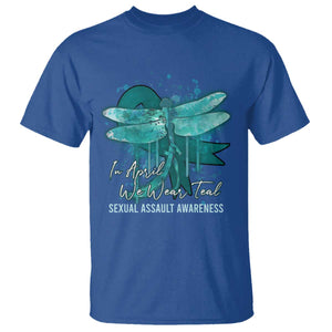Sexual Assault Awareness T Shirt In April We Wear Teal Ribbon Butterfly TS02 Royal Blue Print Your Wear