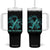 Sexual Assault Awareness Tumbler With Handle End The Stigma Teal Floral Ribbon TS02 One Size: 40 oz Black Print Your Wear