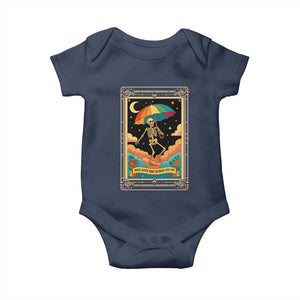 Shade Never Made Anybody Less Gay Baby Onesie Funny Skeleton Rainbow Pride Month TS10 Navy Print Your Wear