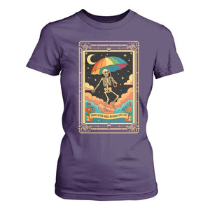 Shade Never Made Anybody Less Gay T Shirt For Women Funny Skeleton Rainbow Pride Month TS10 Purple Print Your Wear