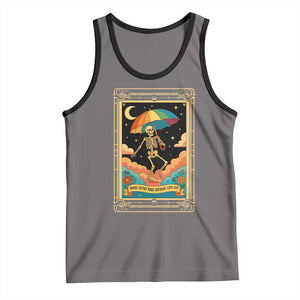 Shade Never Made Anybody Less Gay Tank Top Funny Skeleton Rainbow Pride Month TS10 Deep Heather Black Print Your Wear