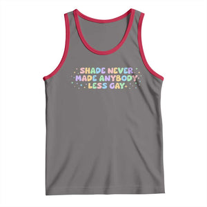 Shade Never Made Anybody Less Gay Tank Top LGBTQ Pride TS10 Deep Heather Red Print Your Wear