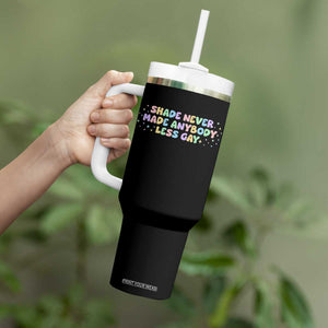 Shade Never Made Anybody Less Gay Tumbler With Handle LGBTQ Pride TS10 Print Your Wear
