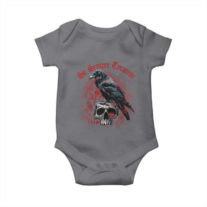 Sic Semper Tyrannis & Raven Baby Onesie Protest Feminist Activist TS10 Charcoal Print Your Wear
