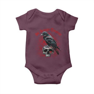 Sic Semper Tyrannis & Raven Baby Onesie Protest Feminist Activist TS10 Maroon Print Your Wear
