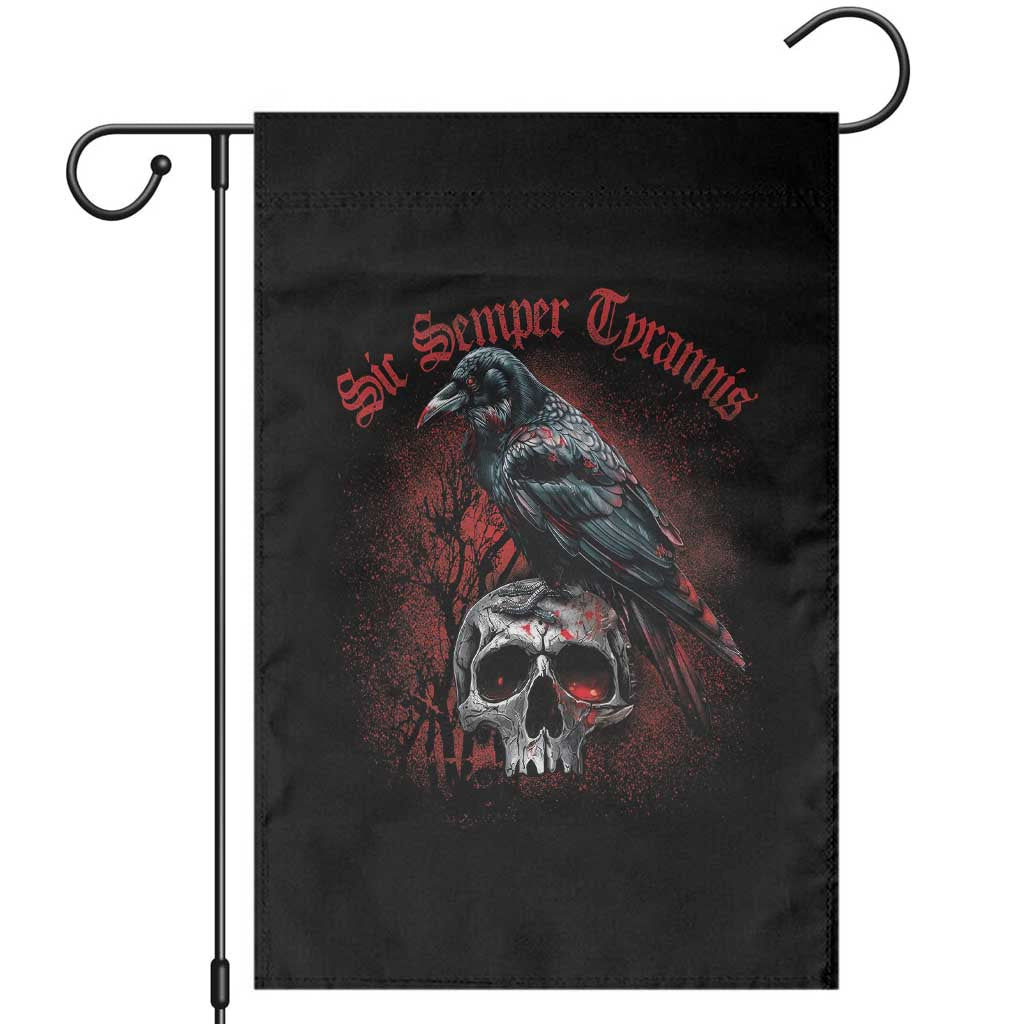 Sic Semper Tyrannis & Raven Garden Flag Protest Feminist Activist TS10 Black Print Your Wear