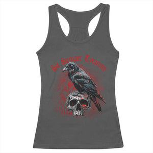 Sic Semper Tyrannis & Raven Racerback Tank Top Protest Feminist Activist TS10 Dark Heather Print Your Wear
