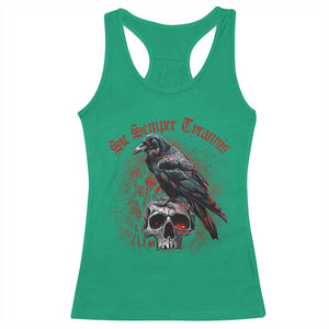 Sic Semper Tyrannis & Raven Racerback Tank Top Protest Feminist Activist TS10 Irish Green Print Your Wear