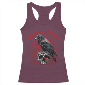 Sic Semper Tyrannis & Raven Racerback Tank Top Protest Feminist Activist TS10 Maroon Print Your Wear