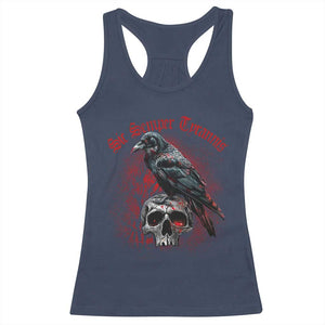 Sic Semper Tyrannis & Raven Racerback Tank Top Protest Feminist Activist TS10 Navy Print Your Wear