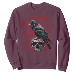 Sic Semper Tyrannis & Raven Sweatshirt Protest Feminist Activist TS10 Maroon Print Your Wear