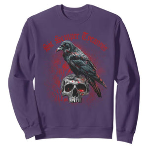 Sic Semper Tyrannis & Raven Sweatshirt Protest Feminist Activist TS10 Purple Print Your Wear