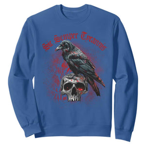 Sic Semper Tyrannis & Raven Sweatshirt Protest Feminist Activist TS10 Royal Blue Print Your Wear