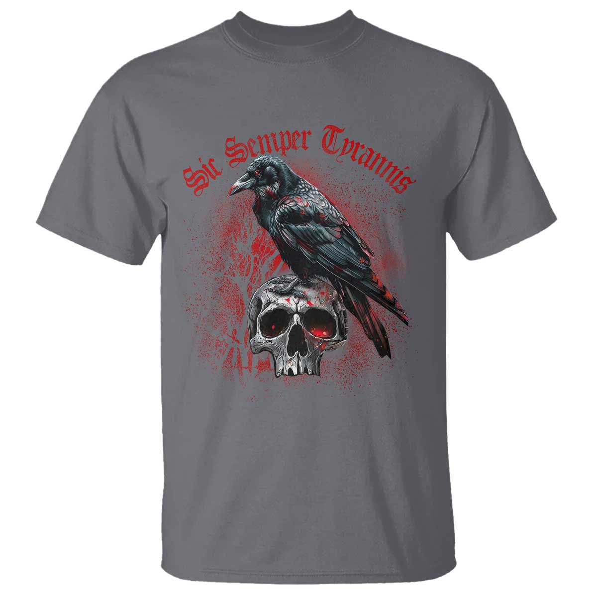 Sic Semper Tyrannis & Raven T Shirt Protest Feminist Activist TS10 Charcoal Print Your Wear
