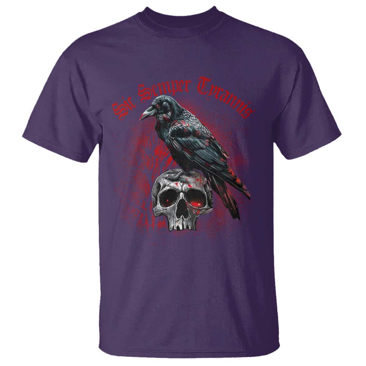 Sic Semper Tyrannis & Raven T Shirt Protest Feminist Activist TS10 Purple Print Your Wear