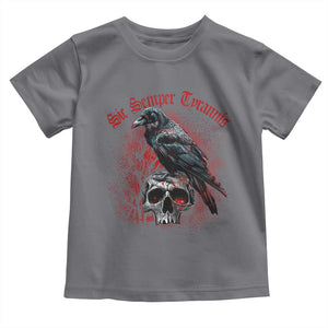 Sic Semper Tyrannis & Raven Toddler T Shirt Protest Feminist Activist TS10 Charcoal Print Your Wear
