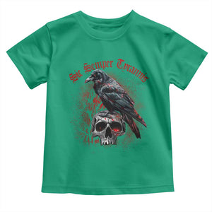 Sic Semper Tyrannis & Raven Toddler T Shirt Protest Feminist Activist TS10 Irish Green Print Your Wear