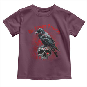 Sic Semper Tyrannis & Raven Toddler T Shirt Protest Feminist Activist TS10 Maroon Print Your Wear