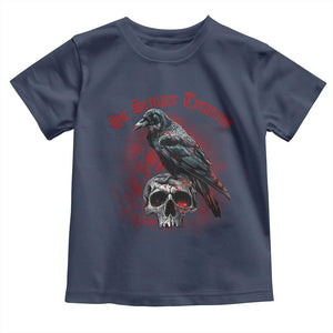 Sic Semper Tyrannis & Raven Toddler T Shirt Protest Feminist Activist TS10 Navy Print Your Wear