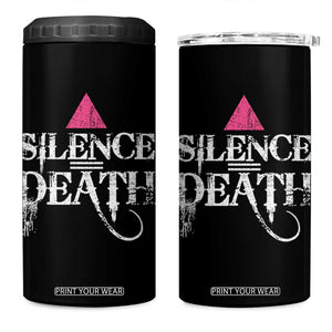 Silence Death 4 in 1 Can Cooler Tumbler LGBTQ Pride Month TS10 One Size: 16 oz Black Print Your Wear