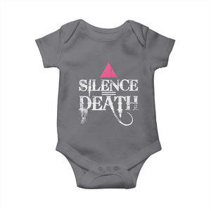 Silence Death Baby Onesie LGBTQ Pride Month TS10 Charcoal Print Your Wear