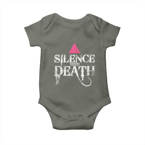 Silence Death Baby Onesie LGBTQ Pride Month TS10 Military Green Print Your Wear