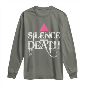 Silence Death Long Sleeve Shirt LGBTQ Pride Month TS10 Military Green Print Your Wear