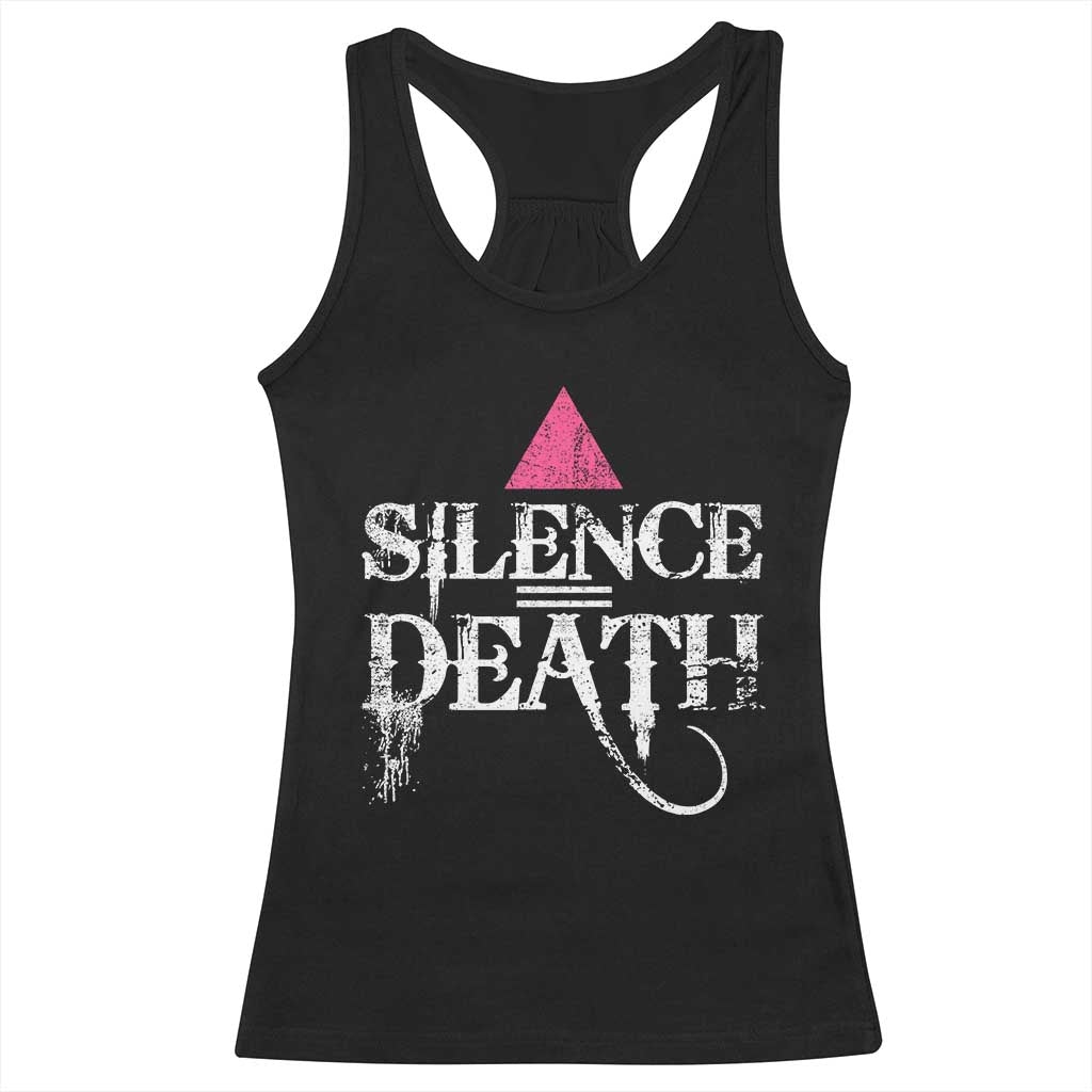 Silence Death Racerback Tank Top LGBTQ Pride Month TS10 Black Print Your Wear