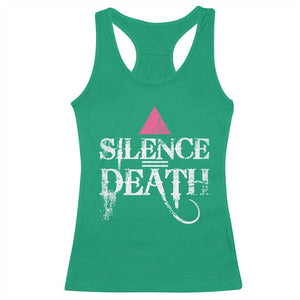 Silence Death Racerback Tank Top LGBTQ Pride Month TS10 Irish Green Print Your Wear