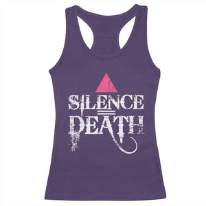 Silence Death Racerback Tank Top LGBTQ Pride Month TS10 Purple Print Your Wear