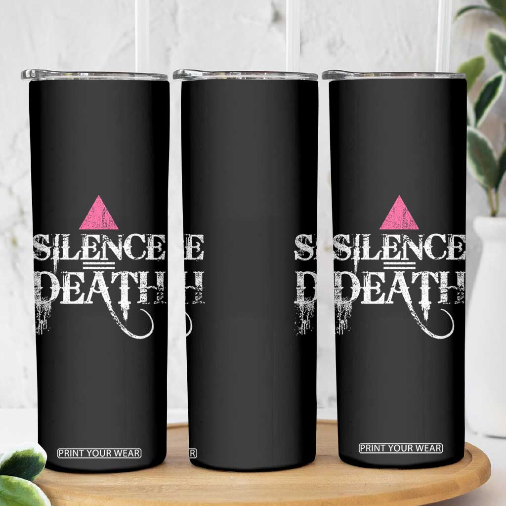 Silence Death Skinny Tumbler LGBTQ Pride Month TS10 Print Your Wear